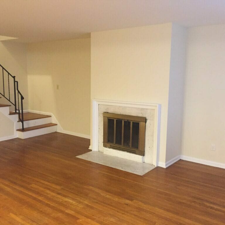 1312 Crestwood ave living room fireplace and stairs access